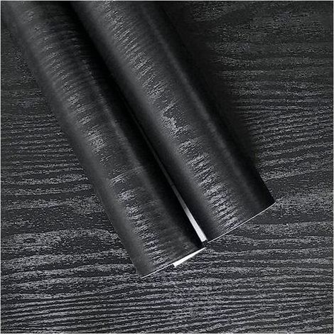 Black Furniture Sticker Paper 45X200cm PVC Wall Sticker Decoration for Kitchen Bedroom Living Room Furniture, 2pcs (1/4)