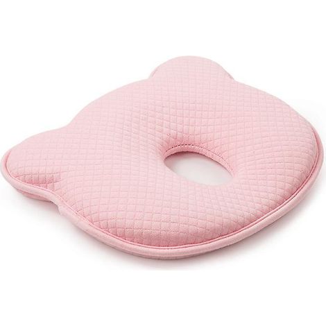 appuie-tte Pour Bb (rose), Oreillers Pour Bb En Mousse Mmoire De Forme 3d Oreillers Pour Nouveau-n Oreillers Pour Bb Tte Plate Lits Pour Bb Pous (1/4)