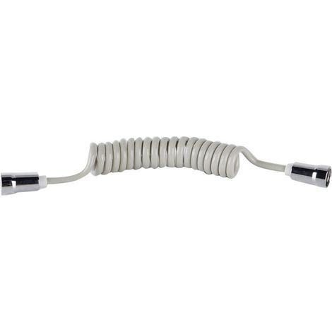 Flexible de douche style ligne téléphonique, douchette de bidet pour toilettes, accessoires de salle de bain G1/2" (gris) (1/5)