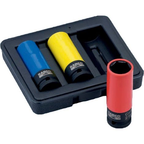 VASO IMPACTO RUEDAS VASOS PARA RUEDAS 1/2", 3 PZS - BAHCO