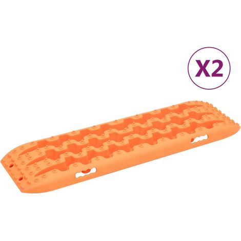 Traktionsmatten 2 Stk. Orange 106x30,5x7 cm Nylon