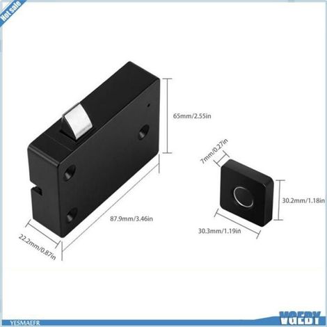 Ashata Serrure biométrique pour armoire Serrure D'armoire puericulture protege Empreinte digitale pour l'application Tuya (1/5)