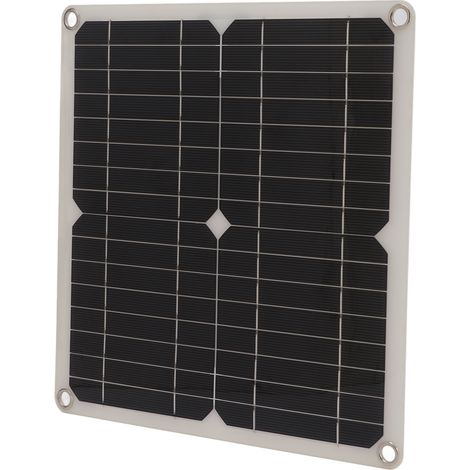 Kit panneau solaire monocristallin 15W, chargeur avec double sortie USB+DC pour charge extérieure (1/5)