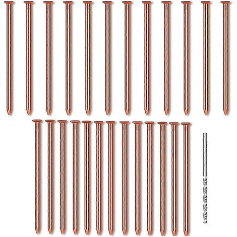 25 Stück Kupfernägel für Baumstümpfe, 3,14 Zoll lang, reine Kupfernägel