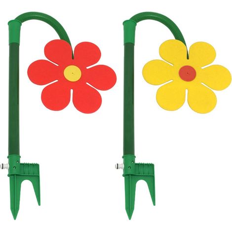 Set mit 2 Bewässerungsregnern – Blumenregner – Oszillierender Regner – Vibrationskopfregner – Tanzender Blumenregner – Kunststoffmaterial (1/5)