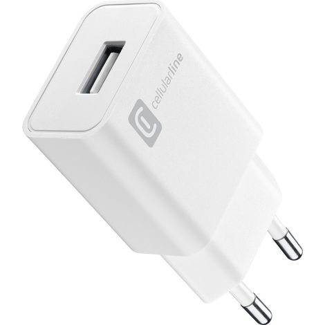 Cellularline ACHUSB12WSMLW Ladegerät für Mobilgeräte E-Buchleser, Tragbare Spielekonsole, Smartphone Weiß AC Drinnen (1/3)