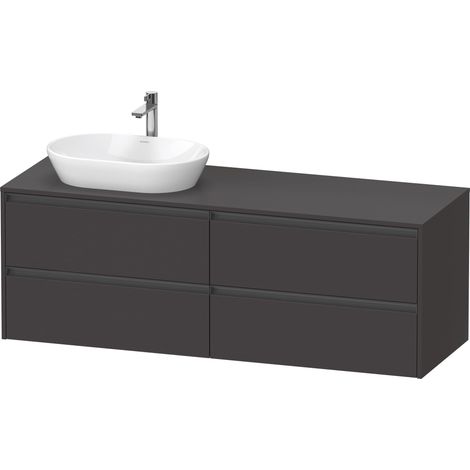 Duravit Ketho.2 plan de toilette sur console, découpe du bassin à