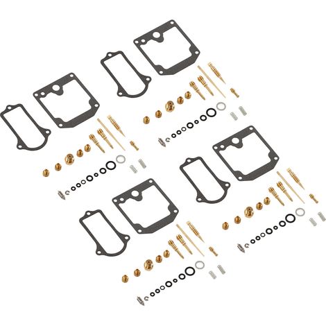Kit de réparation carburateur moto 4 pièces, pack de reconstruction carburateur pour KZ650B Z650 KZ650C Custom KZ650D SR KZ650, joint d'étanchéité et composants de remplacement. (1/5)