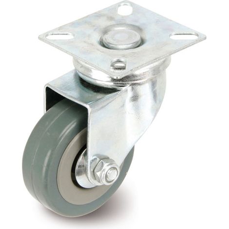 Rueda giratoria tooltech 50mm caucho termoplástico 27kg