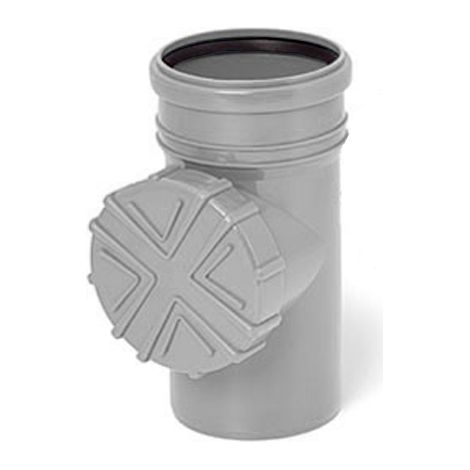 Limpiador de desagües con colador para tubería de desagüe de 110 mm, gris (1/2)