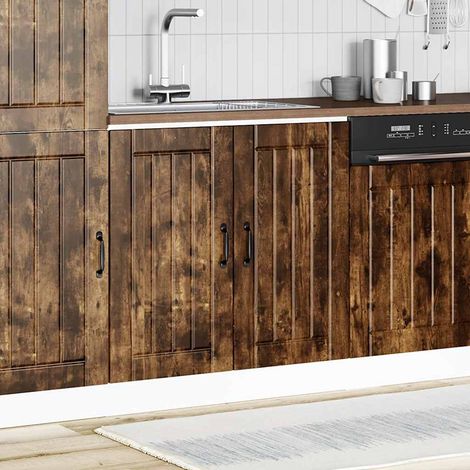 Maison Exclusive - Mobile Base Lavello Lucca Rovere Fumo in Legno Multistrato