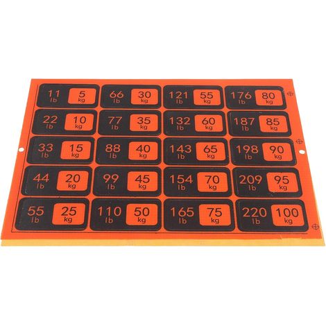 1 Bogen Selbstklebende Gewichtsetiketten en PVC pour