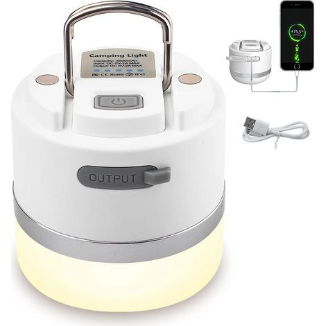 Lampe Camping LED USB – IP65, Crochet, Aimant, Intensité Variable (1/5)