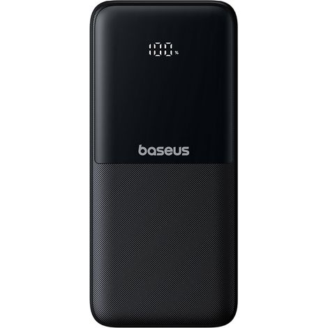 Powerbank 10000mAh 22,5W mit Display, USB-C-Kabel, iPhone Lightning-Anschluss – Schwarz (1/5)
