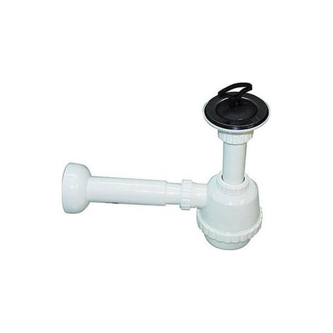 SIFONE PVC 1 VIA C / PILETTA PER PORCELLANA CON CANOTTO- 11/4- DH- pezzi 1