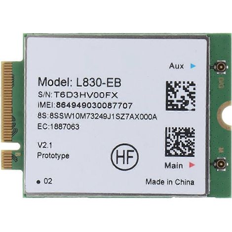 L830-Module 4G pour X280 X380 S1 P52s T580 T480 L580-- (1/5)