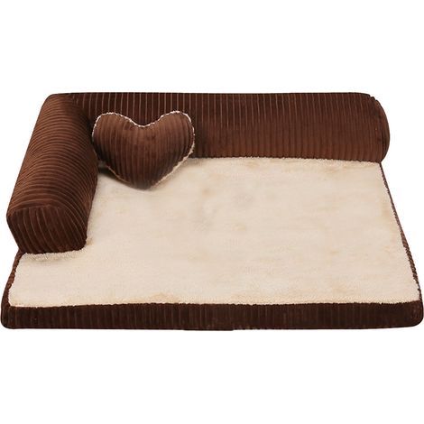 1 tapis de canapé-lit pour chien, velours côtelé et tissu Oxford imperméable, détachable et lavable, quatre saisons (1/5)