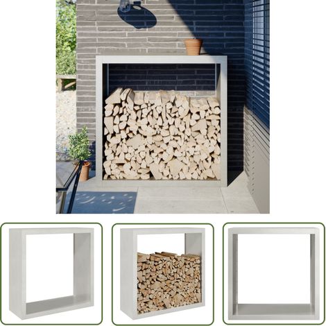 vidaXL Brennholzregal 100x40x100 cm Edelstahl (1/5)