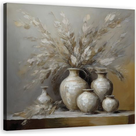 Quadro su tela, Vaso di fiori natura morta - 60x60 (1/5)