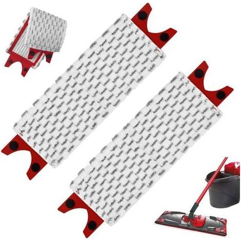 Lntyq Lot de 2 Replacement Microfibre Pad, Têtes de Balai Plates en Microfibre pour Vileda Ultramax 2 en 1 Spray Remplacer, Recharges en Microfibre pour Bbalai Domestique (1/5)