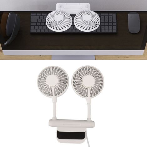 Ventilateur pour écran d'ordinateur de bureau, haute puissance, silencieux, petit ventilateur USB, ventilateur pour écran blanc (1/5)