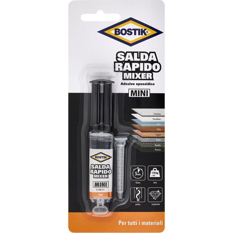 Adesivo Mini Bostik Salda Rapido Mixer Trasparente 4 ml