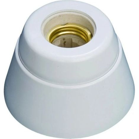 Applique da parete E27 bianca in PVC con interno in porcellana – 4A 250V