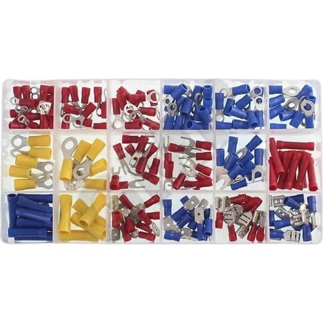 CONNETTORI, TERMINALI, MANICOTTI, SET ELETTRICO ISOLATO 175 pezzi