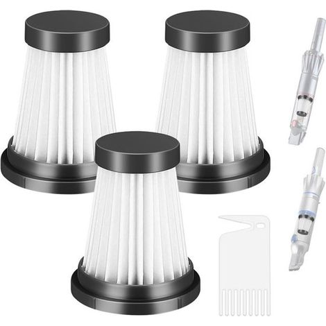 Drei HEPA-Filter Passend für die Staubsauger MOOSOO K12 K12 Pro K13 und Genius Invictus One 1 0 X7 2 0 Ersatzteile Geeignet für und Kehrgeräte 1.0 (1/2)