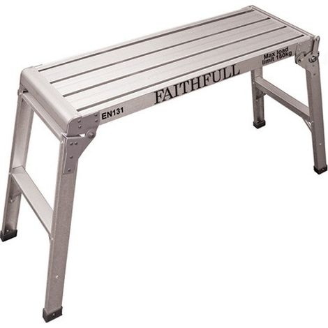 Faithfull – Plateforme pliante 520mm – Charge max 150kg – Surface de travail 1000x300mm – Patins antidérapants pour stabilité optimale
