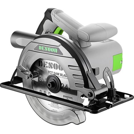 Scie Circulaire 1200W: Scies Circulaires Électriques Haute Performance avec Lame 165 mm, Coupe de précision 55 mm (90°) et 33 mm (45°), 4800 RPM, avec Rail de Guidage, Parfaite pour Bois, PVC (1/5)