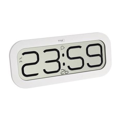 TFA Dostmann 60.4514.02 Radiocontrollato Orologio da parete 2.8 cm x 32.1 cm x 14 cm Bianco (1/5)