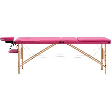 Table de massage pliable 3 zones Bois Rose (1/5)