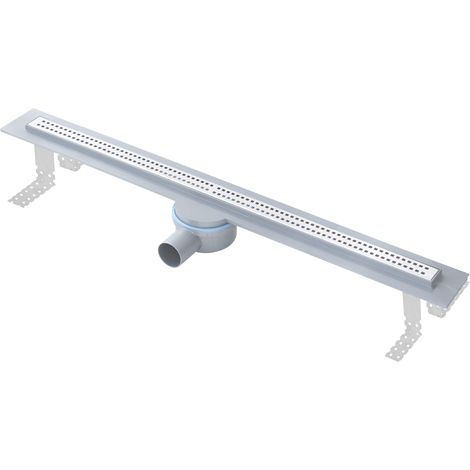 Caniveau de douche ABS+Grille Linéa Inox 800 x 30 mm - Ø50 - Hauteur 70mm (1/4)