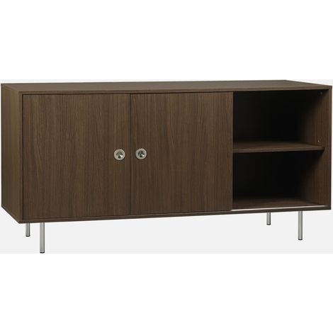 Credenza vintage decorata in legno e acciaio inossidabile 2 ante, 150cm