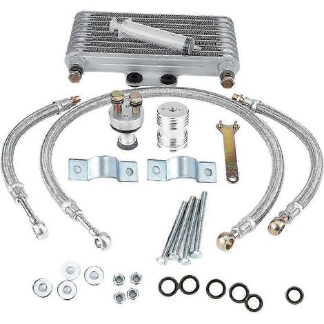 Kit de radiateur de refroidissement pour moteur de moto 125 ml en aluminium argenté pour moteur CB CG (1/5)