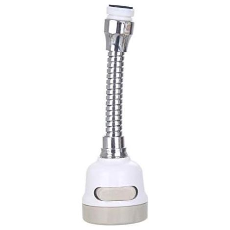 Tête De Robinet De Cuisine Mobile 360 Degrés,Economie D'Eau Embout De Filtre,3 Modes Réglable Douche Tête Filtre Pulvérisateur Pour Cuisine Salle De Bain (Long blanc)-Fei Yu (1/5)