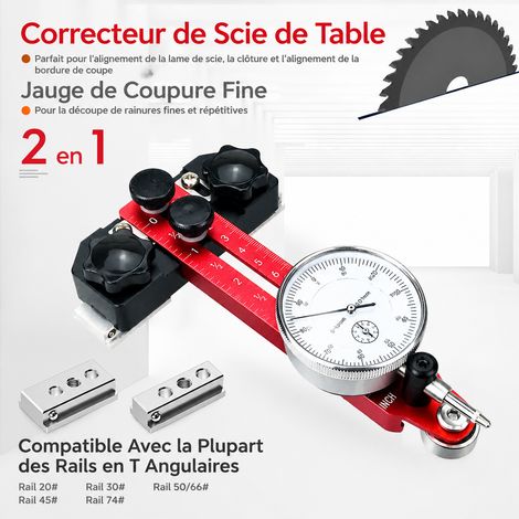 Règle de calibrage et alignement de parallélisme pour scie sur table, 23 × 14,5 × 6 cm, 600 g – Livraison gratuite (1/5)