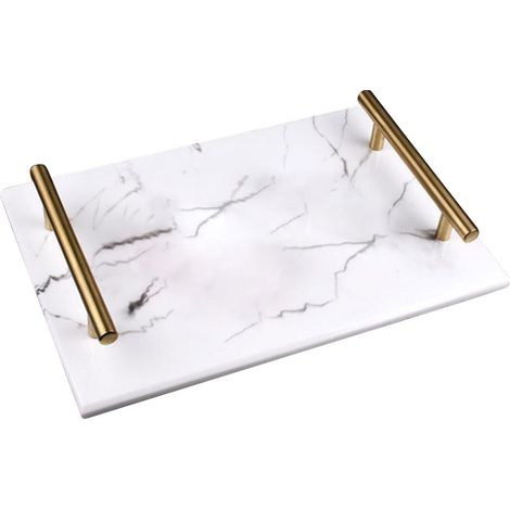 Bol de almacenamiento de resina con aspecto de mármol, 29,2 x 19,4 cm – Bol de alta calidad para la cocina, el baño o como elemento decorativo de mesa. (1/5)