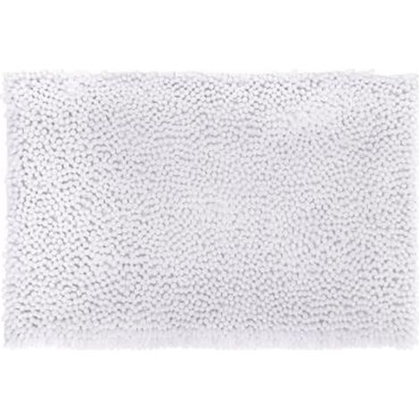 Tapis de Salle De Bain Maxi "Chenille" 50x80cm Blanc