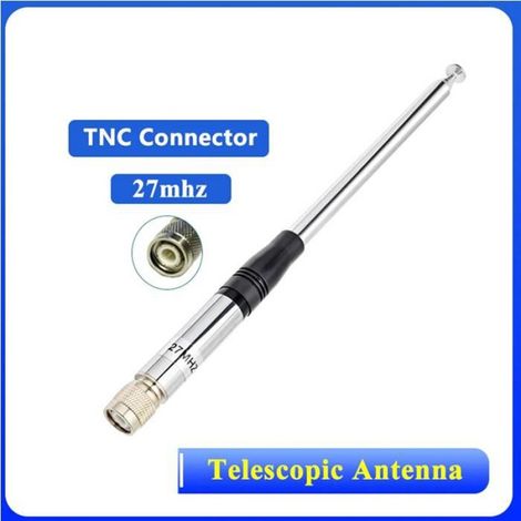 Antenne Télescopique - 27 MHz - Pour Radios Ondes Courtes Et Talkie-Walkie - Connecteur SMA-F - 130 cm - Acier Inoxydable - 2 Pièces (1/4)