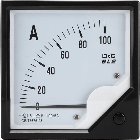 Ampèremètre analogique à panneau 6L2 100A/5A, type à aiguille, adapté à l'industrie chimique (1/5)