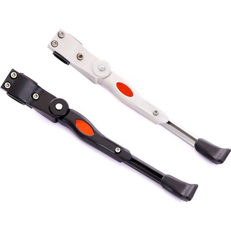 pièces - Repose-jambes en aluminium pour vélo, repose-jambes sur mesure pour VTT, universel pour vélos de 22 à 27,5 pouces, outils de montage inclus (noir + blanc) (1/5)