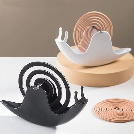 Räucherstäbchenhalter, spiralförmiger Mückenschutzhalter, schneckenförmiger Räuchergefäß für Zuhause, Büro oder Schlafzimmer, spiralförmiges Mückenschutzornament – Schwarz