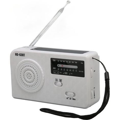 Radio d'urgence de la Manivelle Solaire avec Flash LED, FM AM à (1/5)