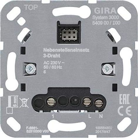 Gira 540900 S3000 Interrupteur noir compact domotique