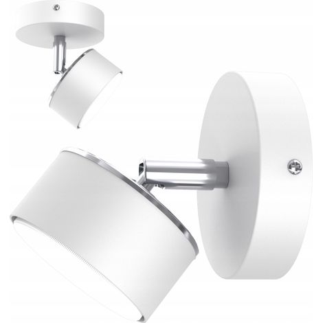 Wandleuchte Deckenleuchte Weiß Chrom Bewegliche LED GX53 Polnische Lampe