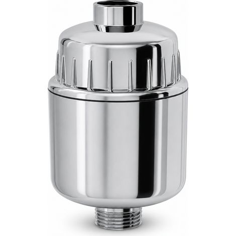 Filtre Douche 15 Étapes Universel avec 2 Cartouches Chrome (1/5)