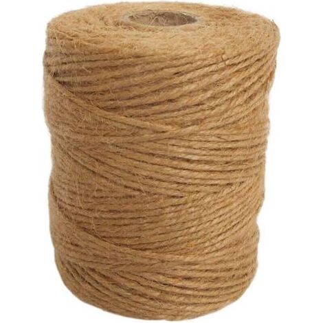 PA Dreisträngige Juteschnur (100 Meter), 2 mm dick, geeignet für Dekoration, Gartenarbeit, Blumen, Bastelarbeiten, Verpackung und Pflege - braun (1 Packung) (1/4)