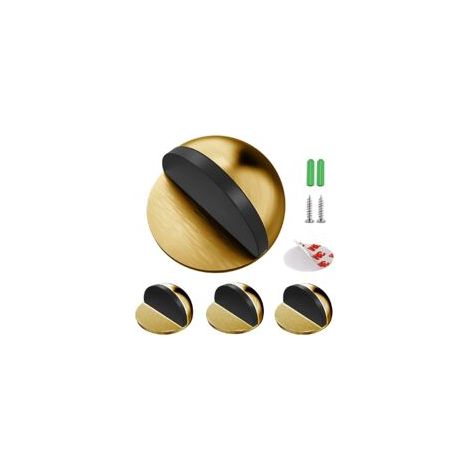 Türstopper, [4er-Set] Türstopper und -puffer aus Edelstahl, selbstklebende Türstopper für Böden und Parkett, Türpuffer zum Schutz von Türen und Wänden, Messing
